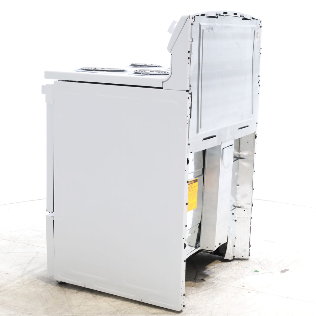 Pictures of White GE 5.0 cu. ft. Freestanding 4 Heating Element Electric Range with Dual Element Baking - Scratch & Dent - Minor - Neu Appliance Outlet - Discount Appliance Outlet in Austin, Tx