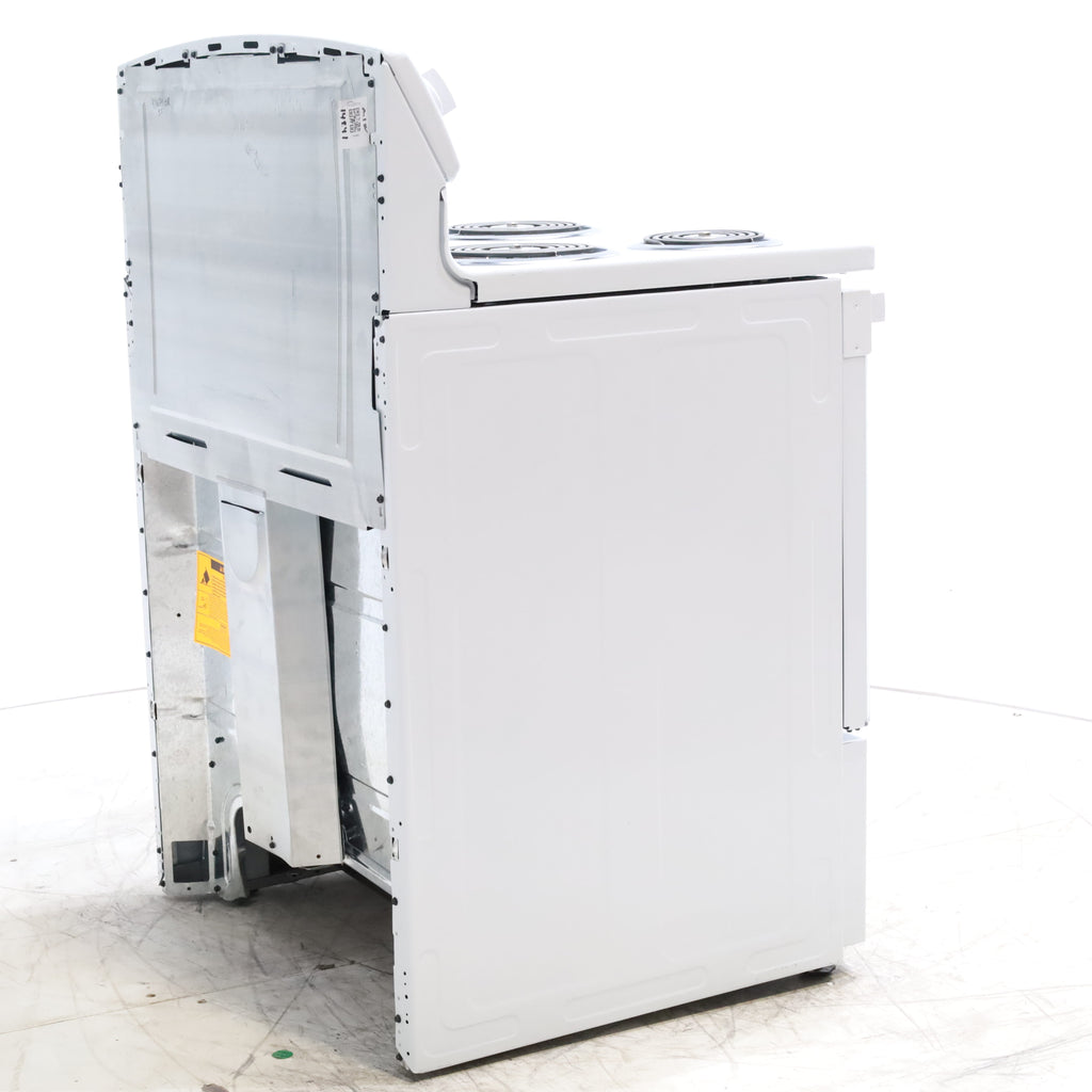 Pictures of White GE 5.0 cu. ft. Freestanding 4 Heating Element Electric Range with Dual Element Baking - Scratch & Dent - Minor - Neu Appliance Outlet - Discount Appliance Outlet in Austin, Tx