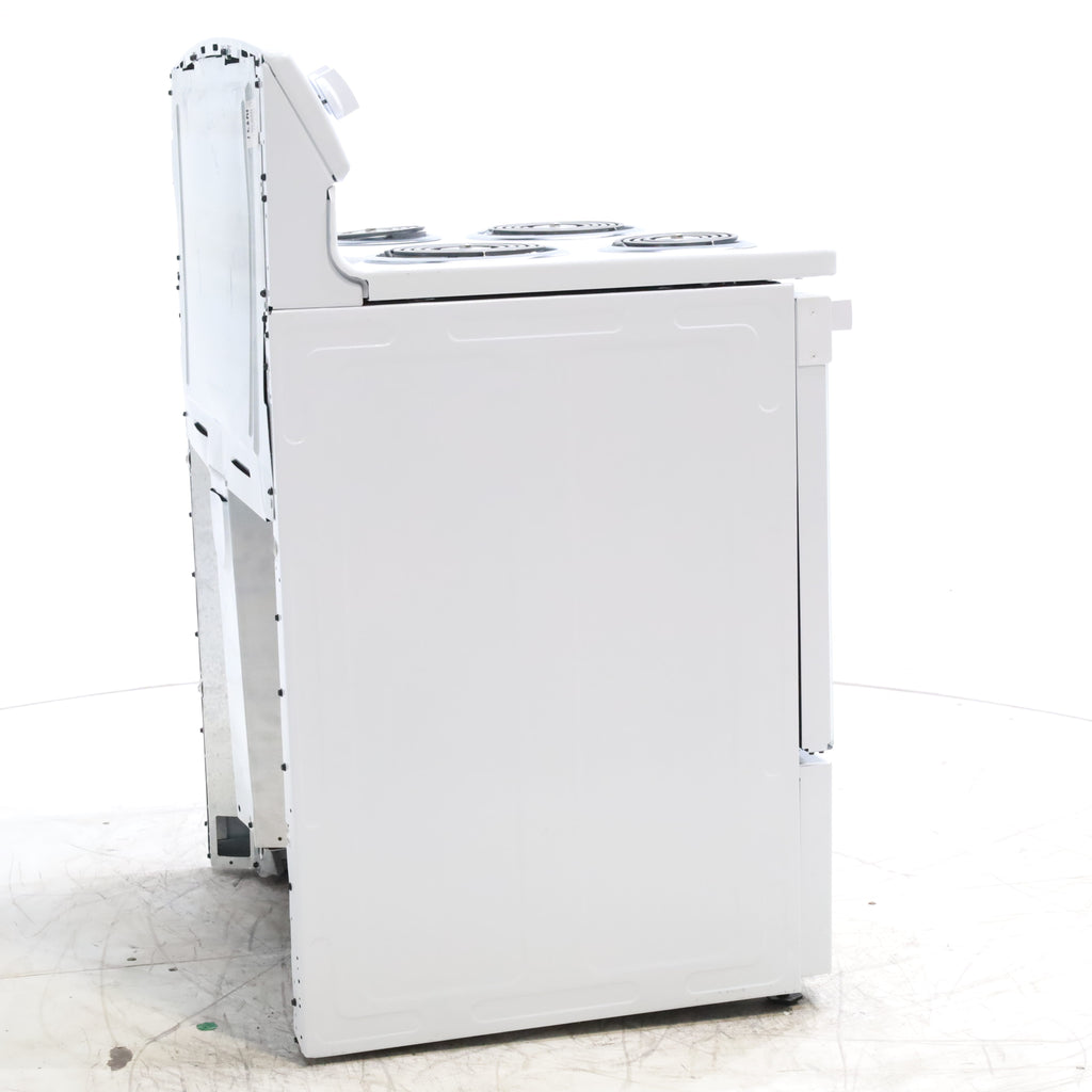 Pictures of White GE 5.0 cu. ft. Freestanding 4 Heating Element Electric Range with Dual Element Baking - Scratch & Dent - Minor - Neu Appliance Outlet - Discount Appliance Outlet in Austin, Tx