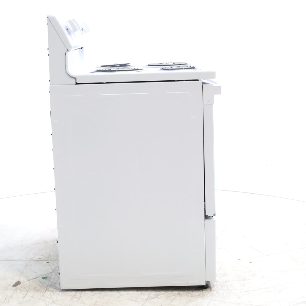 Pictures of White GE 5.0 cu. ft. Freestanding 4 Heating Element Electric Range with Dual Element Baking - Scratch & Dent - Minor - Neu Appliance Outlet - Discount Appliance Outlet in Austin, Tx