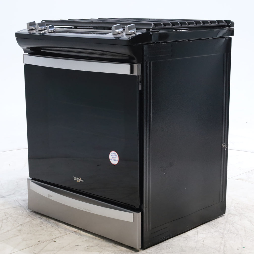 Pictures of Fingerprint Resistant Stainless Steel Whirlpool 5.8 cu. ft. 5 Burner Gas Slide In Range with Air Fry - Scratch & Dent - Moderate - Neu Appliance Outlet - Discount Appliance Outlet in Austin, Tx