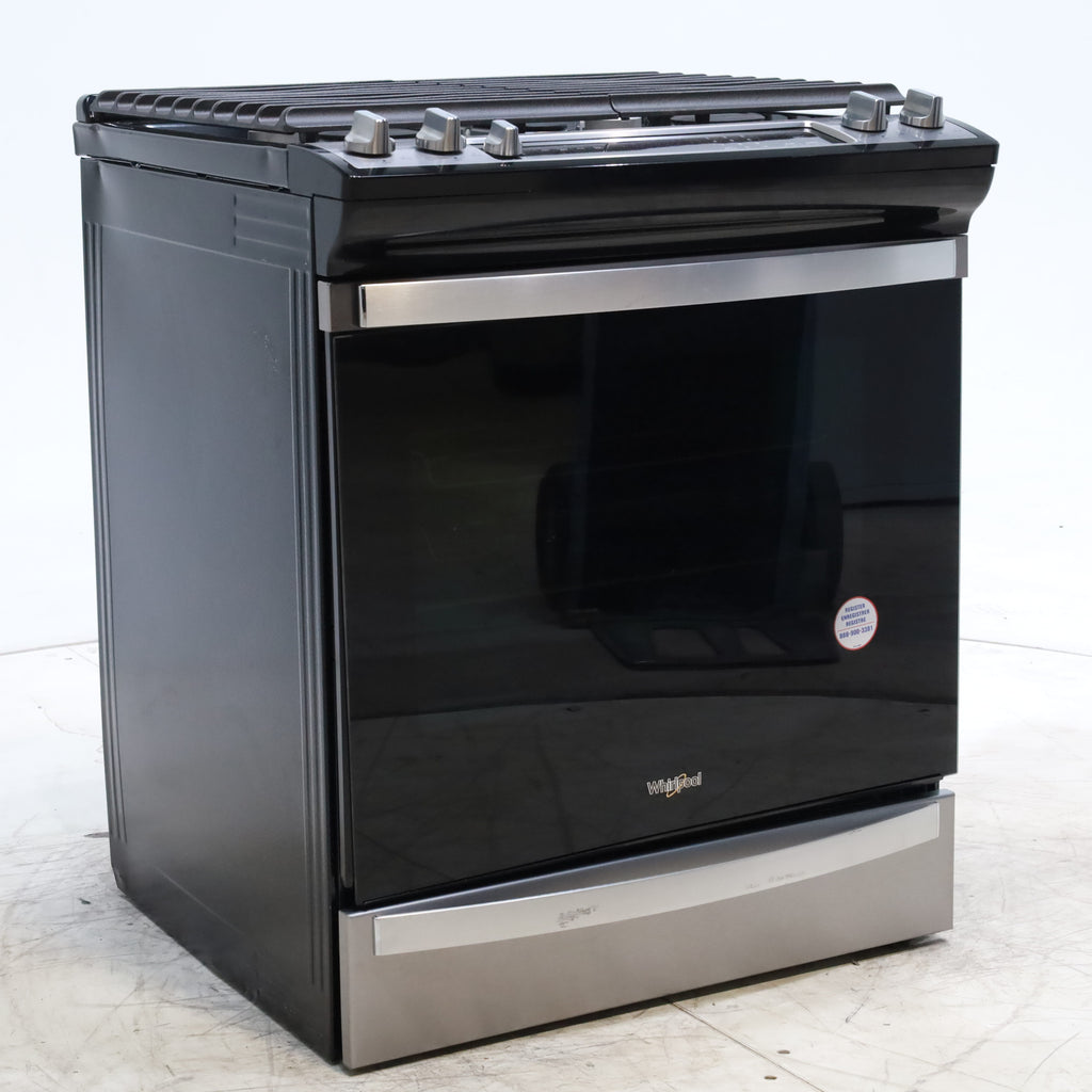 Pictures of Fingerprint Resistant Stainless Steel Whirlpool 5.8 cu. ft. 5 Burner Gas Slide In Range with Air Fry - Scratch & Dent - Moderate - Neu Appliance Outlet - Discount Appliance Outlet in Austin, Tx