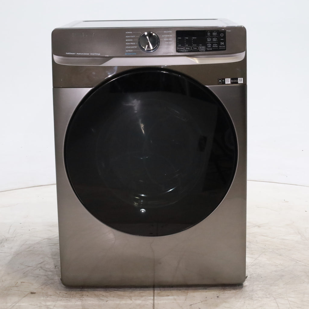 Pictures of Platinum Samsung 7.5 cu. ft. Front Load Gas Dryer with Steam - Scratch & Dent - Minor - Neu Appliance Outlet - Discount Appliance Outlet in Austin, Tx