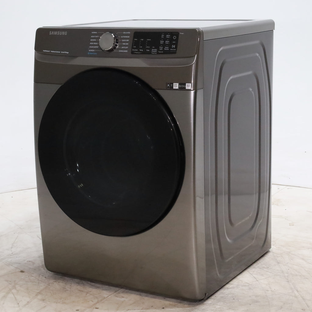Pictures of Platinum Samsung 7.5 cu. ft. Front Load Gas Dryer with Steam - Scratch & Dent - Minor - Neu Appliance Outlet - Discount Appliance Outlet in Austin, Tx