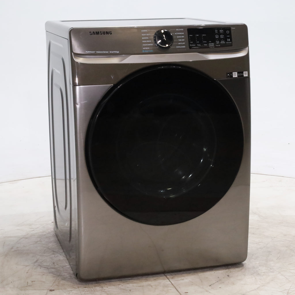 Pictures of Platinum Samsung 7.5 cu. ft. Front Load Gas Dryer with Steam - Scratch & Dent - Minor - Neu Appliance Outlet - Discount Appliance Outlet in Austin, Tx