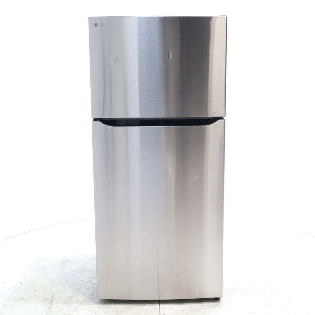 Pictures of 30" Wide Stainless Steel ENERGY STAR LG 20.2 cu. ft. Top Freezer Refrigerator with Reversible Door - Scratch and Dent - Moderate - Neu Appliance Outlet - Discount Appliance Outlet in Austin, Tx