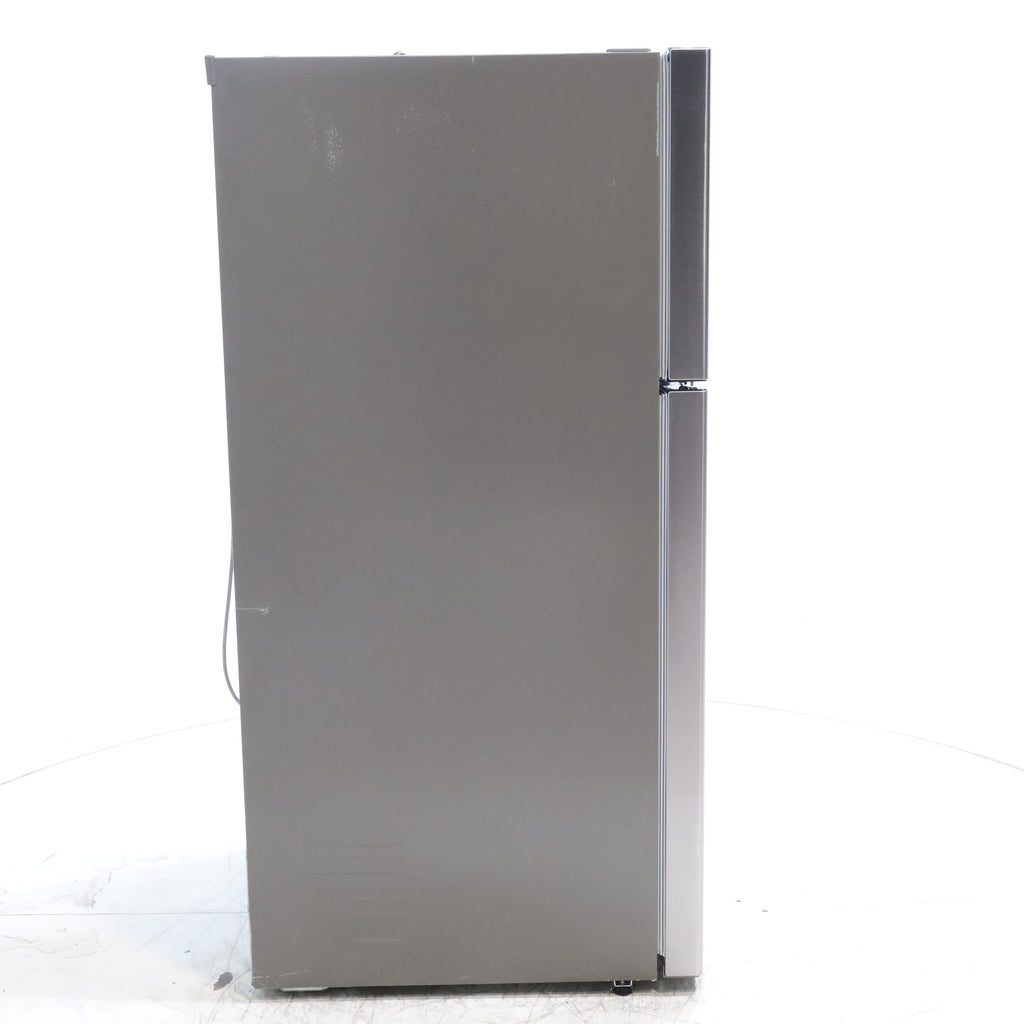 Pictures of 30" Wide Stainless Steel ENERGY STAR LG 20.2 cu. ft. Top Freezer Refrigerator with Reversible Door - Scratch and Dent - Moderate - Neu Appliance Outlet - Discount Appliance Outlet in Austin, Tx
