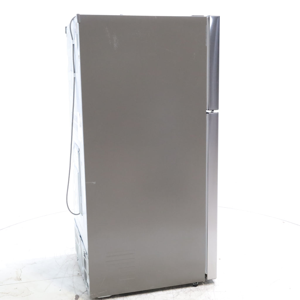 Pictures of 30" Wide Stainless Steel ENERGY STAR LG 20.2 cu. ft. Top Freezer Refrigerator with Reversible Door - Scratch and Dent - Moderate - Neu Appliance Outlet - Discount Appliance Outlet in Austin, Tx