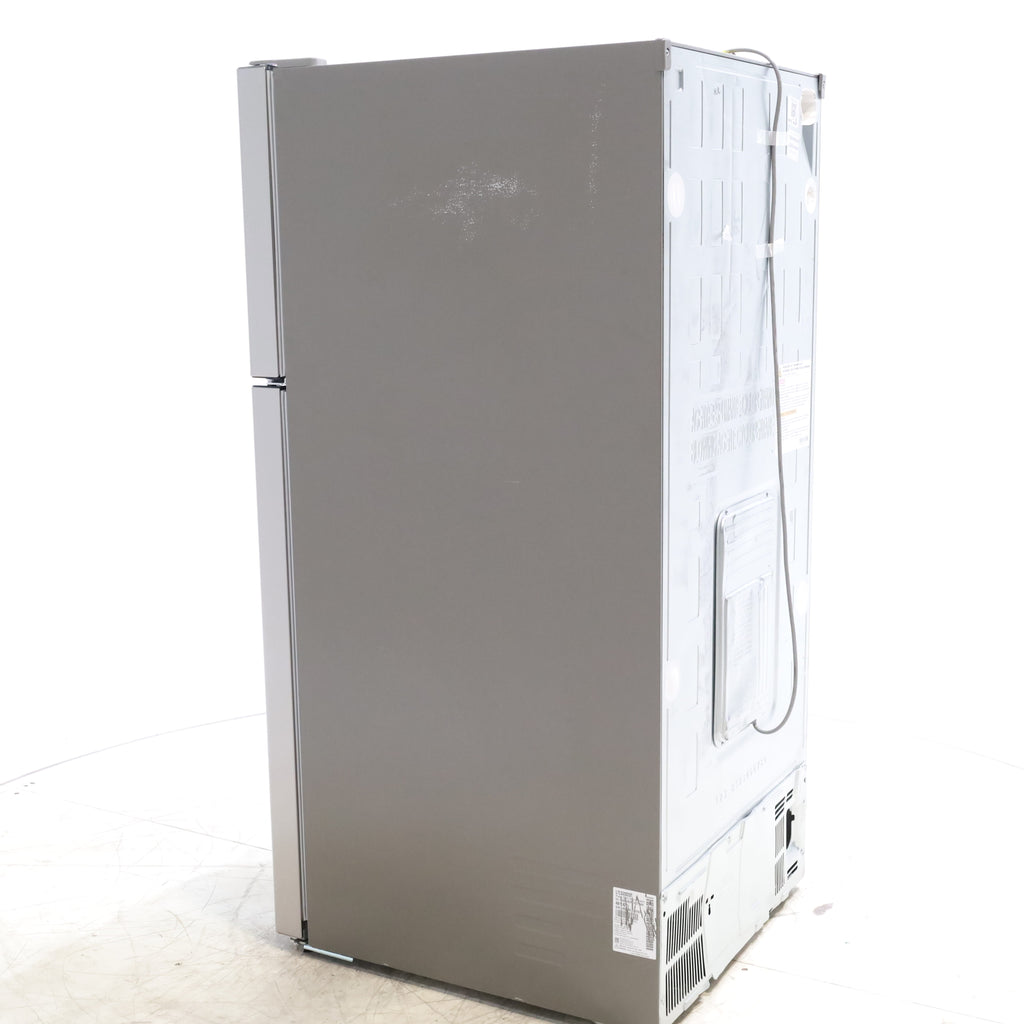 Pictures of 30" Wide Stainless Steel ENERGY STAR LG 20.2 cu. ft. Top Freezer Refrigerator with Reversible Door - Scratch and Dent - Moderate - Neu Appliance Outlet - Discount Appliance Outlet in Austin, Tx