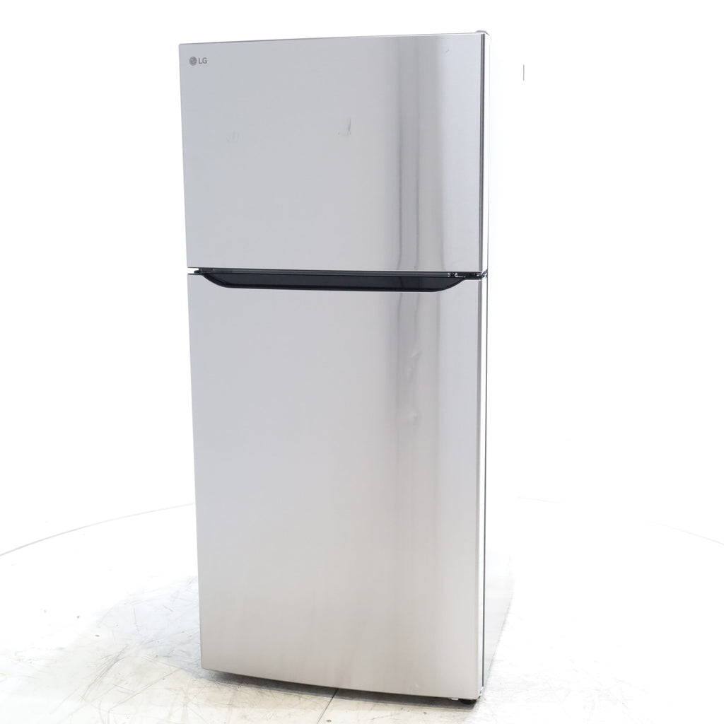 Pictures of 30" Wide Stainless Steel ENERGY STAR LG 20.2 cu. ft. Top Freezer Refrigerator with Reversible Door - Scratch and Dent - Moderate - Neu Appliance Outlet - Discount Appliance Outlet in Austin, Tx
