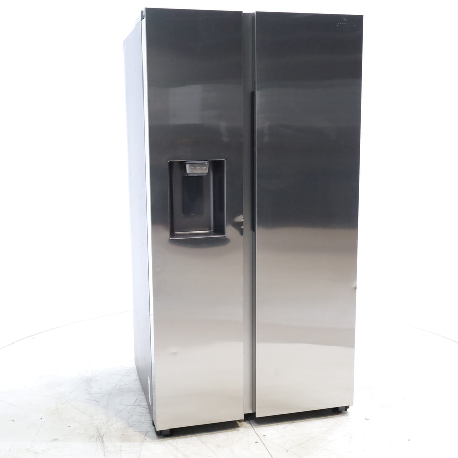 Fingerprint Resistant Stainless Steel ENERGY STAR Samsung 27.4 cu. ft. Side by Side Refrigerator with Exterior Water and Ice Dispenser - Scratch & Dent - Minor