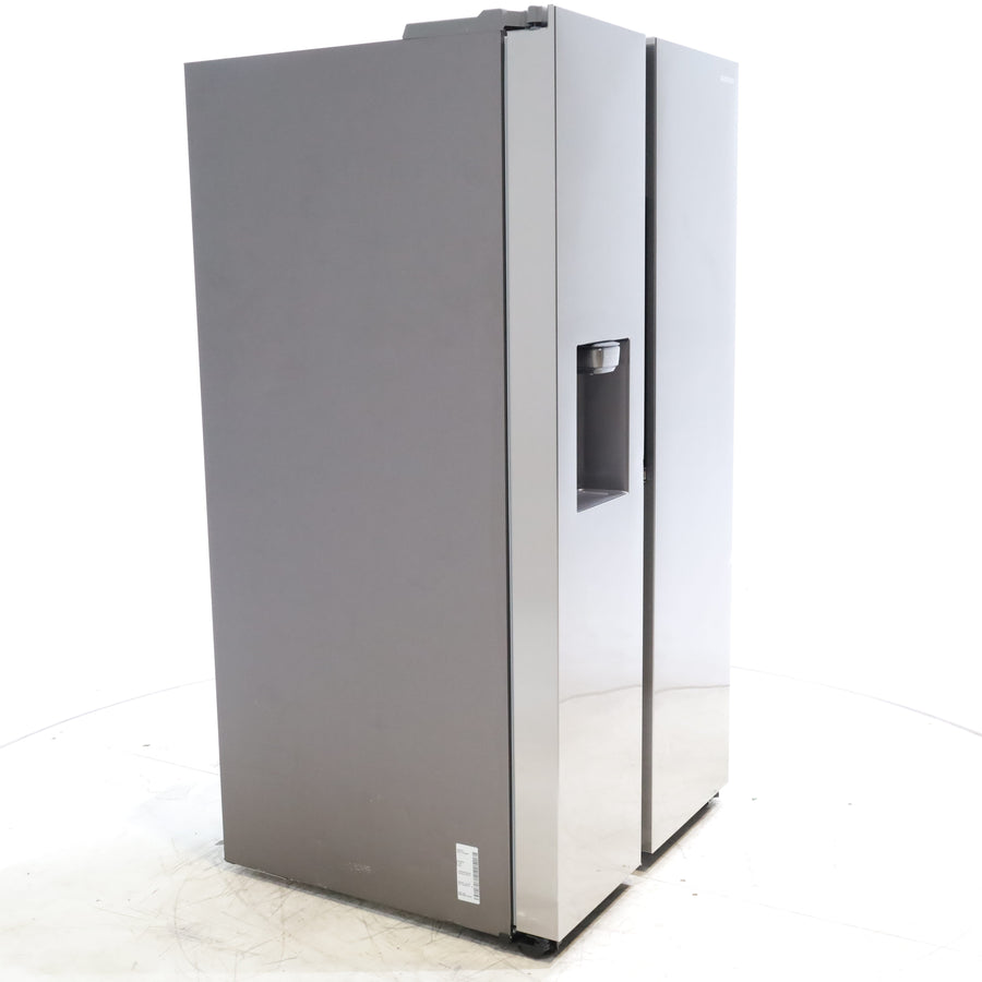 Fingerprint Resistant Stainless Steel ENERGY STAR Samsung 27.4 cu. ft. Side by Side Refrigerator with Exterior Water and Ice Dispenser - Scratch & Dent - Minor