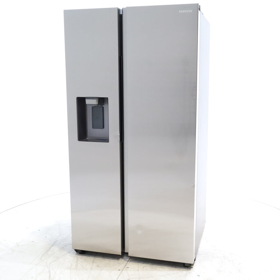 Fingerprint Resistant Stainless Steel ENERGY STAR Samsung 27.4 cu. ft. Side by Side Refrigerator with Exterior Water and Ice Dispenser - Scratch & Dent - Minor