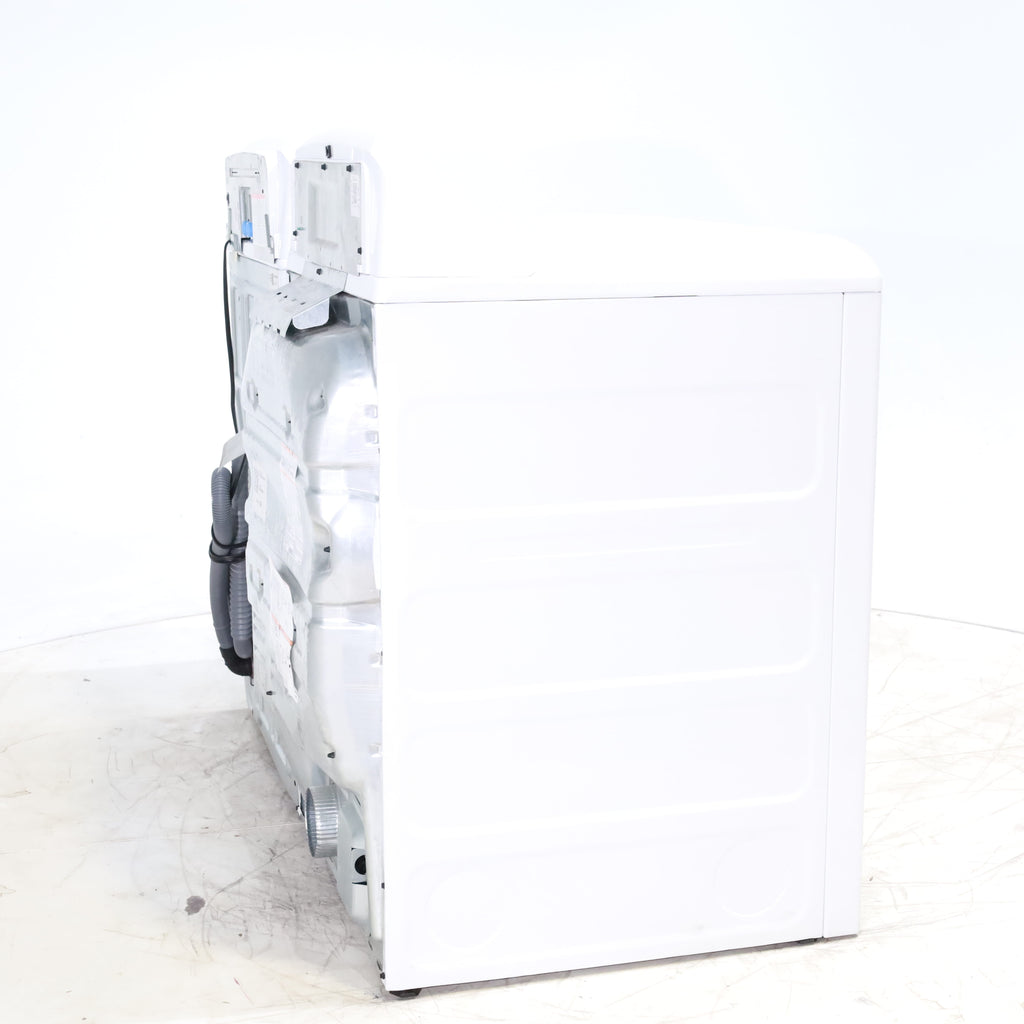 Pictures of GE 4.5 cu. ft. Capacity Washer with Stainless Steel Basket, Cold Plus and Wash Boost and GE 7.4 cu. ft. Capacity Electric Dryer with Up To 120 ft. Venting and Sensor Dry - Scratch & Dent - Minor | Moderate - Neu Appliance Outlet - Discount Appliance Outlet in Austin, Tx