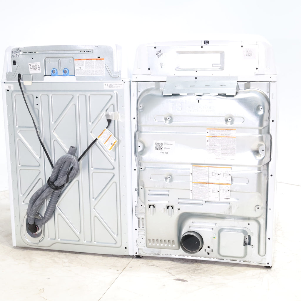 Pictures of GE 4.5 cu. ft. Capacity Washer with Stainless Steel Basket, Cold Plus and Wash Boost and GE 7.4 cu. ft. Capacity Electric Dryer with Up To 120 ft. Venting and Sensor Dry - Scratch & Dent - Minor | Moderate - Neu Appliance Outlet - Discount Appliance Outlet in Austin, Tx