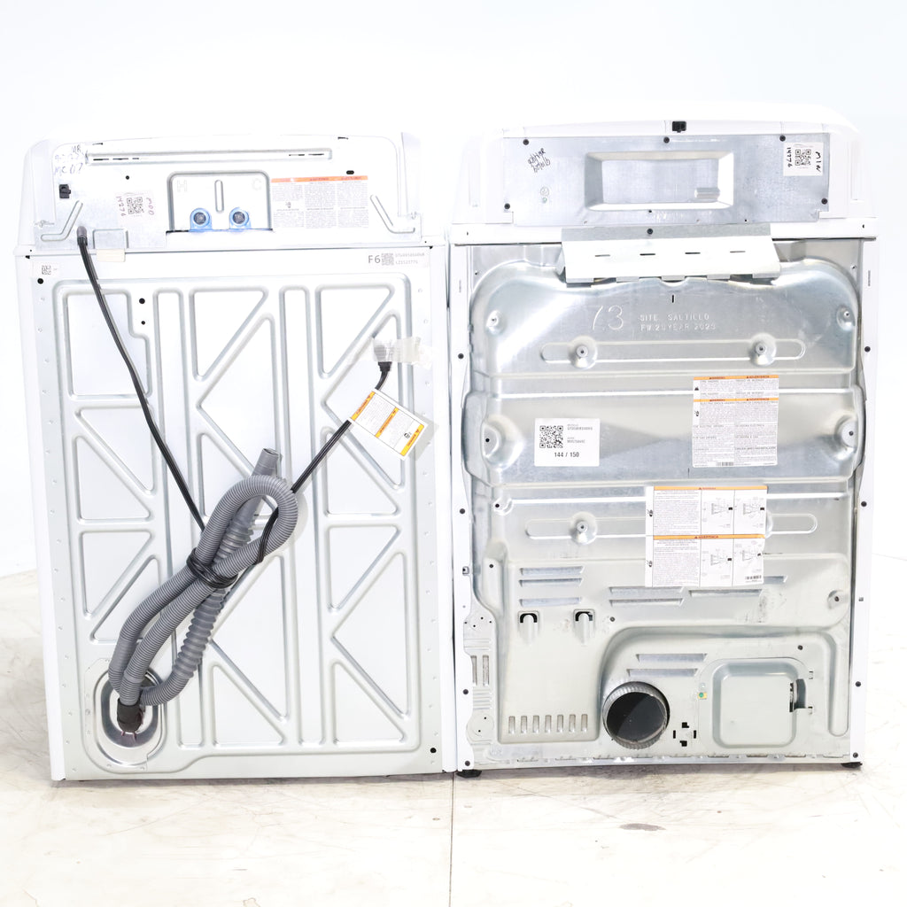 Pictures of GE 4.5 cu. ft. Capacity Washer with Stainless Steel Basket, Cold Plus and Wash Boost and GE 7.4 cu. ft. Capacity Electric Dryer with Up To 120 ft. Venting and Sensor Dry - Scratch & Dent - Minor | Moderate - Neu Appliance Outlet - Discount Appliance Outlet in Austin, Tx