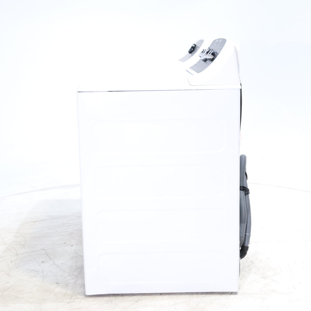 Pictures of GE 4.5 cu. ft. Capacity Washer with Stainless Steel Basket, Cold Plus and Wash Boost and GE 7.4 cu. ft. Capacity Electric Dryer with Up To 120 ft. Venting and Sensor Dry - Scratch & Dent - Minor | Moderate - Neu Appliance Outlet - Discount Appliance Outlet in Austin, Tx