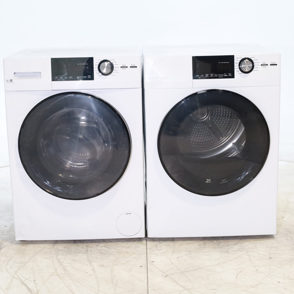 Pictures of Compact 24 in. Wide GE ENERGY STAR 2.4 cu. ft. Front Load Steam Washing Machine with 1400 RPM Spin Speed and Frontload Vented WiFi Capable ENERGY STAR 4.3 cu. ft. Electric Dryer with Stainless Steel Basket - Scratch & Dent - Moderate - Neu Appliance Outlet - Discount Appliance Outlet in Austin, Tx