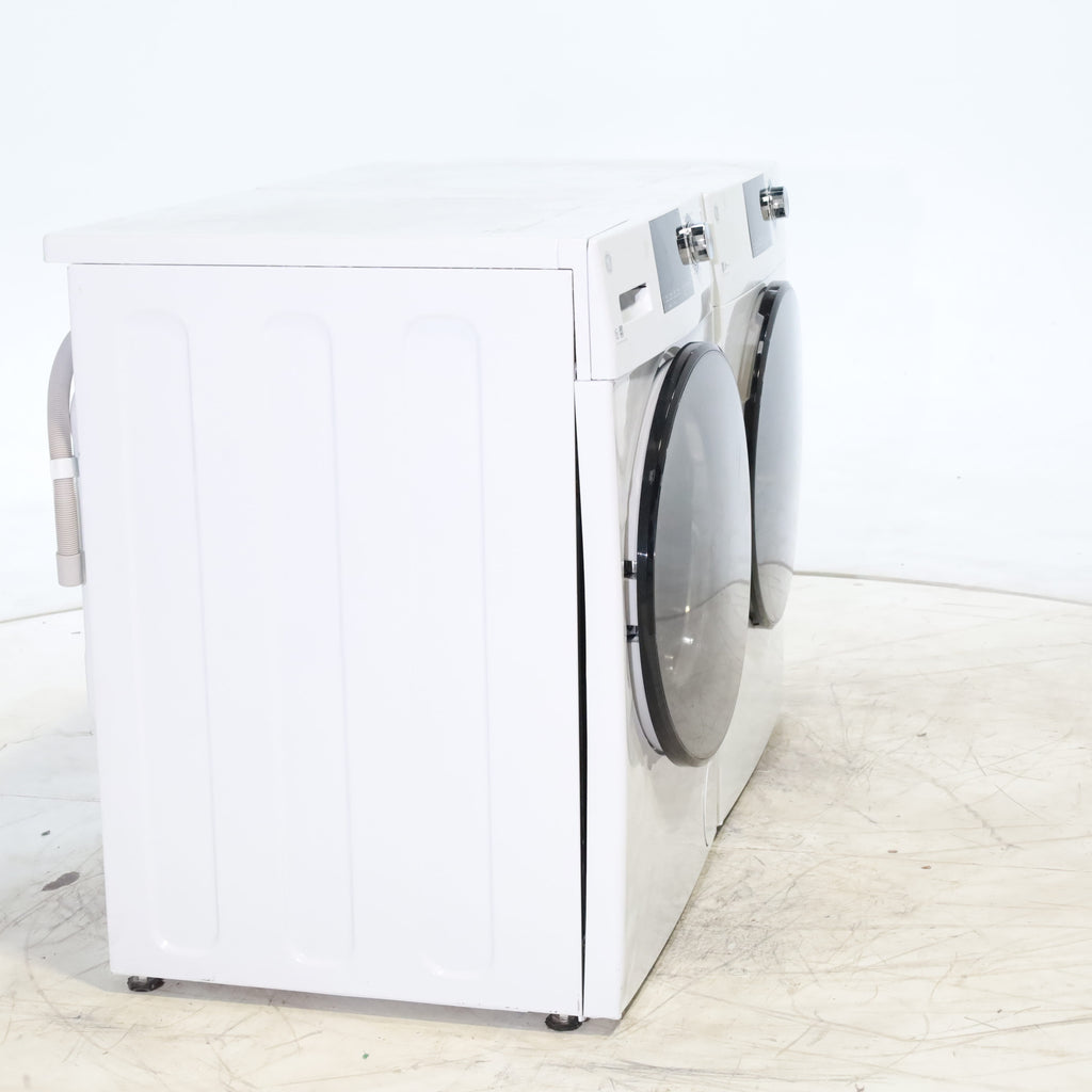 Pictures of Compact 24 in. Wide GE ENERGY STAR 2.4 cu. ft. Front Load Steam Washing Machine with 1400 RPM Spin Speed and Frontload Vented WiFi Capable ENERGY STAR 4.3 cu. ft. Electric Dryer with Stainless Steel Basket - Scratch & Dent - Moderate - Neu Appliance Outlet - Discount Appliance Outlet in Austin, Tx