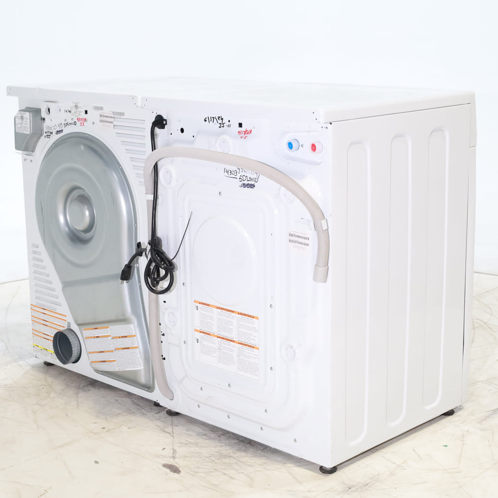 Pictures of Compact 24 in. Wide GE ENERGY STAR 2.4 cu. ft. Front Load Steam Washing Machine with 1400 RPM Spin Speed and Frontload Vented WiFi Capable ENERGY STAR 4.3 cu. ft. Electric Dryer with Stainless Steel Basket - Scratch & Dent - Moderate - Neu Appliance Outlet - Discount Appliance Outlet in Austin, Tx