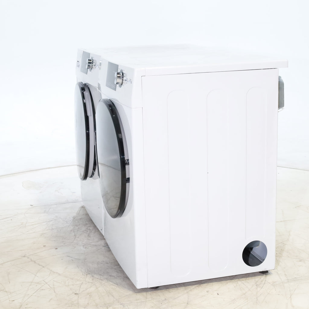 Pictures of Compact 24 in. Wide GE ENERGY STAR 2.4 cu. ft. Front Load Steam Washing Machine with 1400 RPM Spin Speed and Frontload Vented WiFi Capable ENERGY STAR 4.3 cu. ft. Electric Dryer with Stainless Steel Basket - Scratch & Dent - Moderate - Neu Appliance Outlet - Discount Appliance Outlet in Austin, Tx