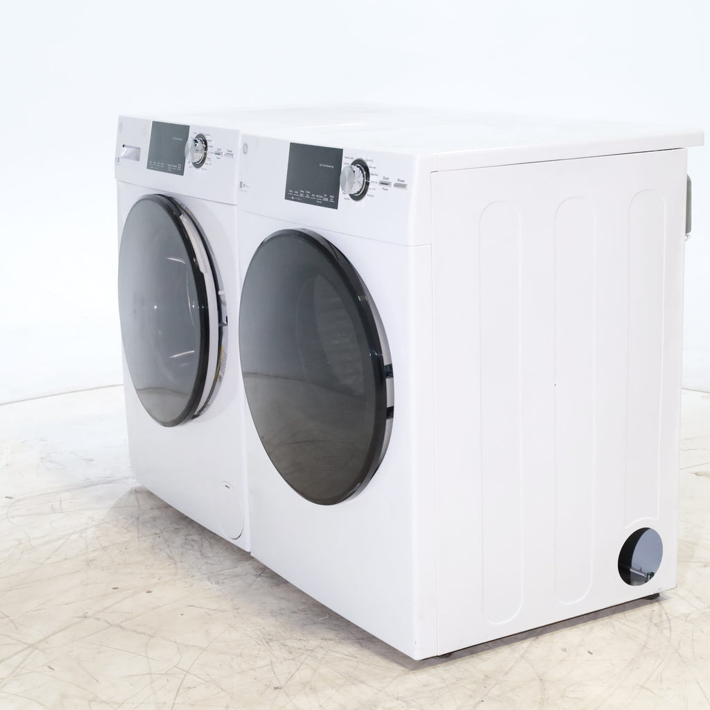 Pictures of Compact 24 in. Wide GE ENERGY STAR 2.4 cu. ft. Front Load Steam Washing Machine with 1400 RPM Spin Speed and Frontload Vented WiFi Capable ENERGY STAR 4.3 cu. ft. Electric Dryer with Stainless Steel Basket - Scratch & Dent - Moderate - Neu Appliance Outlet - Discount Appliance Outlet in Austin, Tx