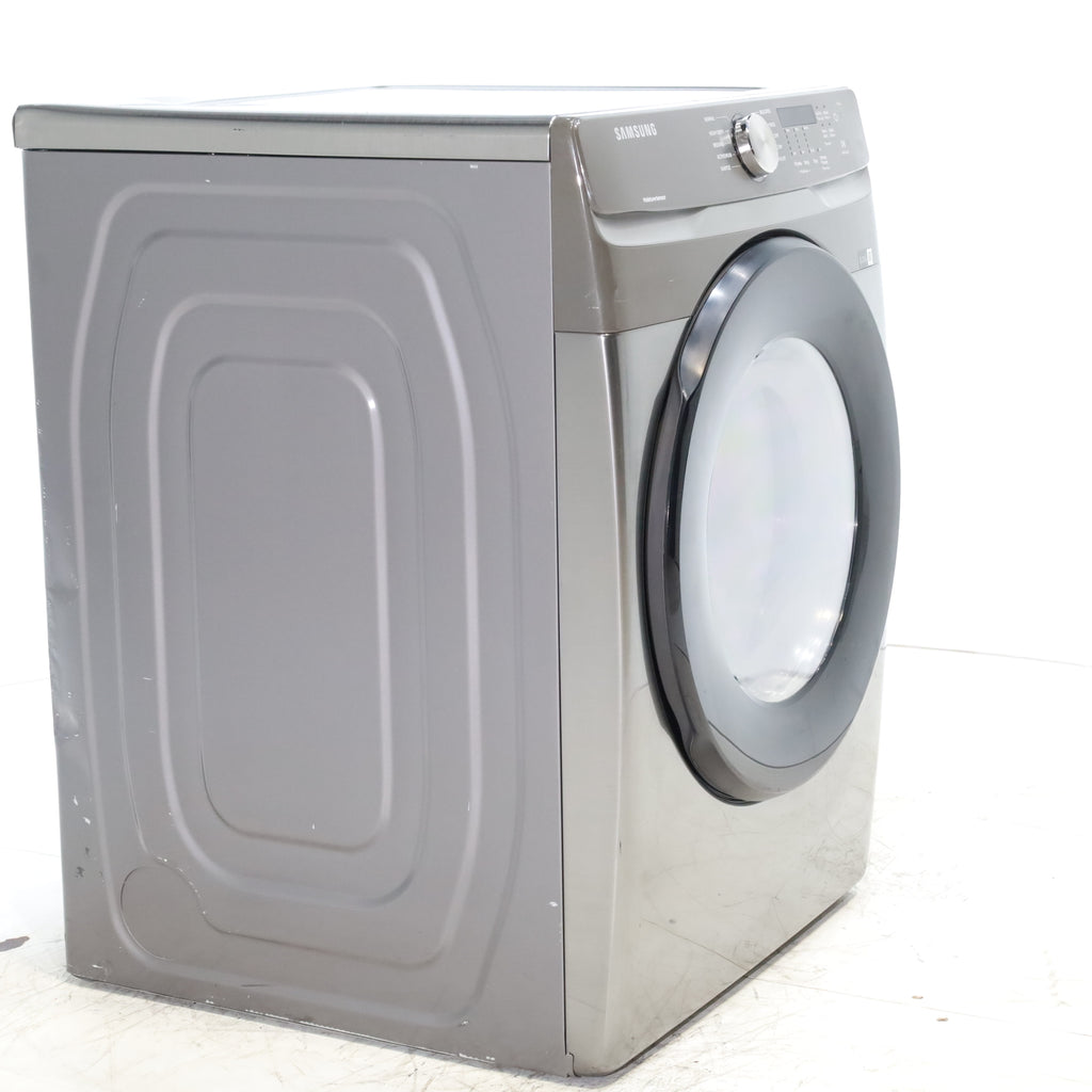 Pictures of Platinum Samsung 7.5 cu. ft. Frontload Electric Dryer with Sensor Dry - Scratch & Dent - Major - Neu Appliance Outlet - Discount Appliance Outlet in Austin, Tx