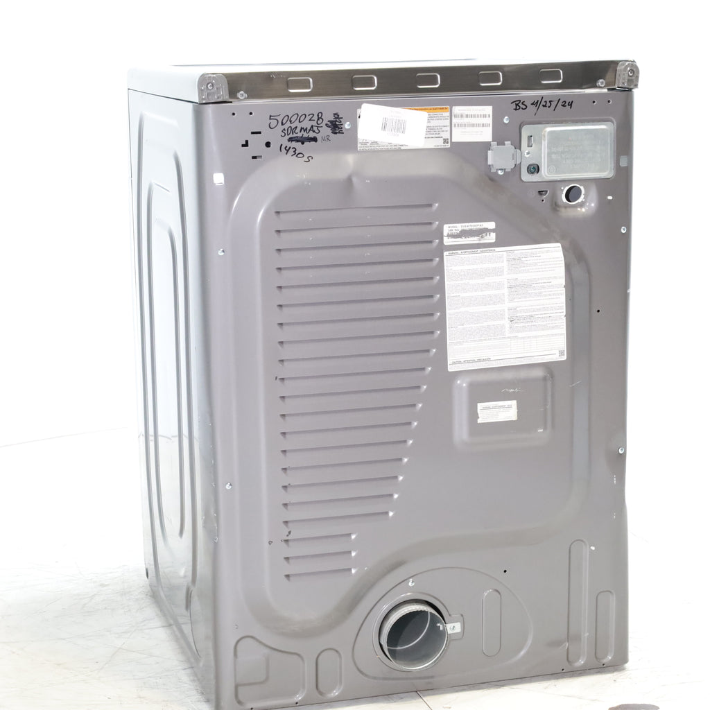 Pictures of Platinum Samsung 7.5 cu. ft. Frontload Electric Dryer with Sensor Dry - Scratch & Dent - Major - Neu Appliance Outlet - Discount Appliance Outlet in Austin, Tx