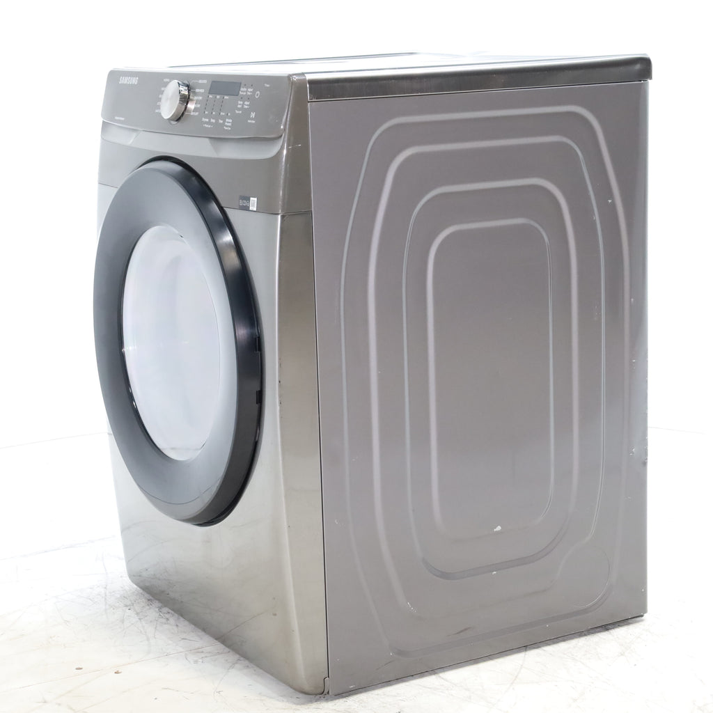 Pictures of Platinum Samsung 7.5 cu. ft. Frontload Electric Dryer with Sensor Dry - Scratch & Dent - Major - Neu Appliance Outlet - Discount Appliance Outlet in Austin, Tx