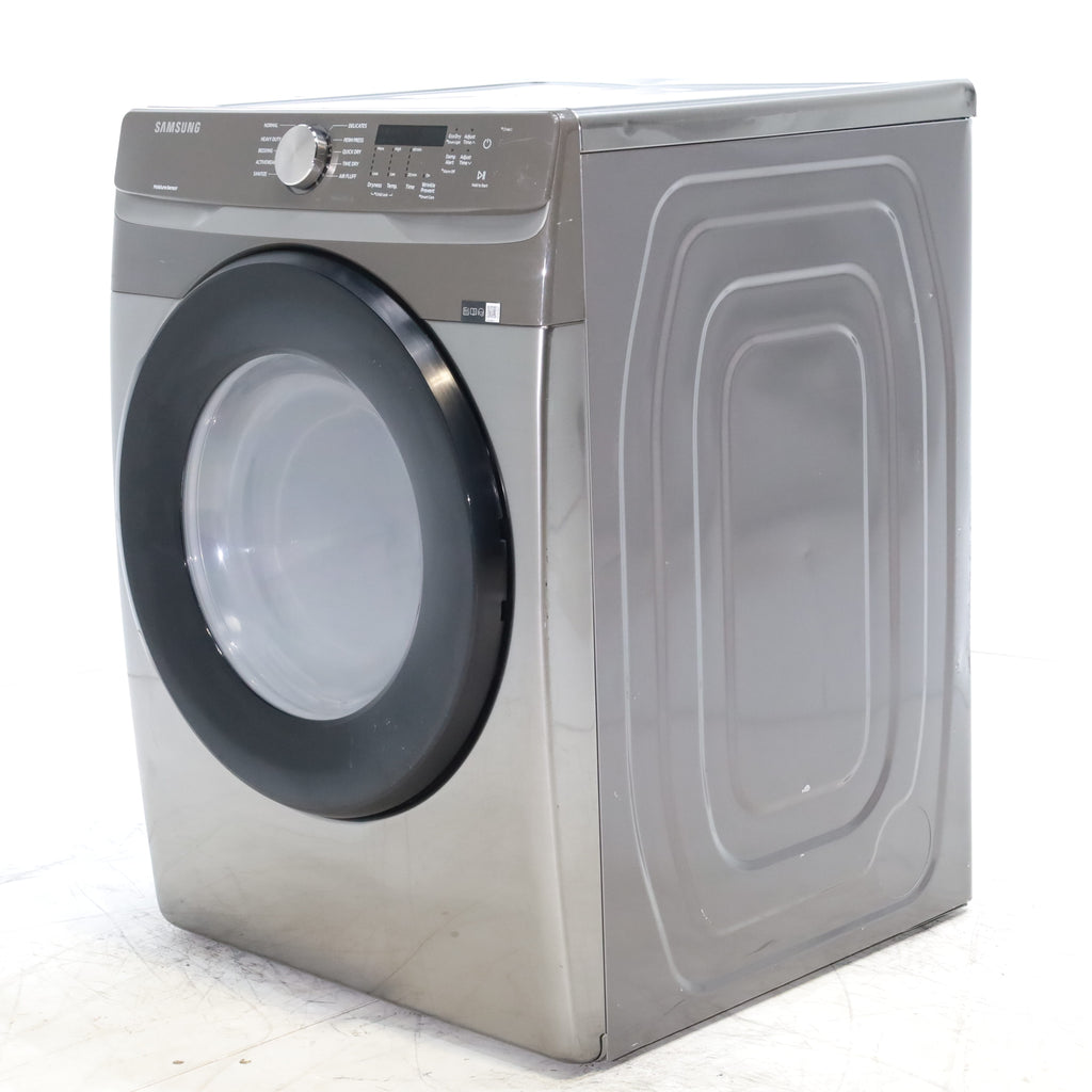 Pictures of Platinum Samsung 7.5 cu. ft. Frontload Electric Dryer with Sensor Dry - Scratch & Dent - Major - Neu Appliance Outlet - Discount Appliance Outlet in Austin, Tx