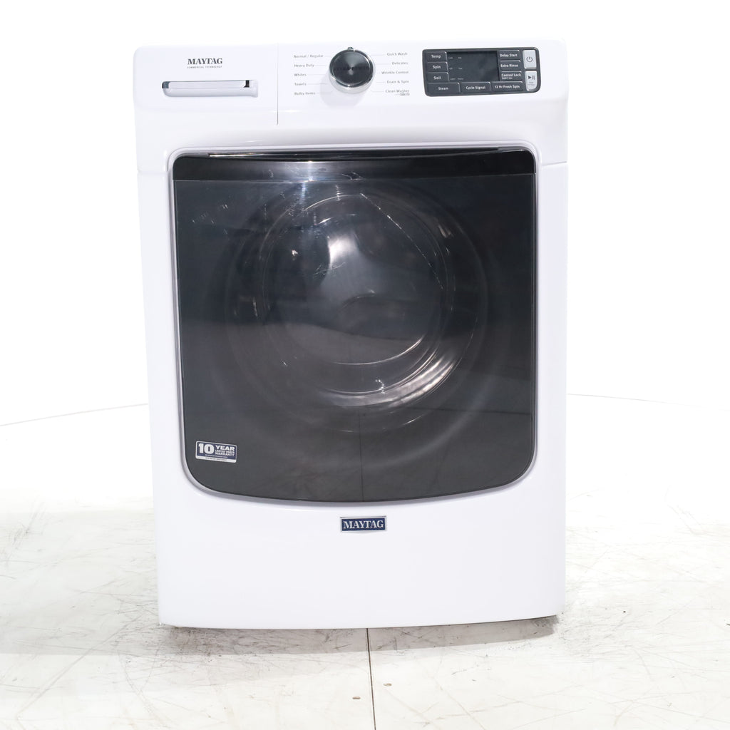 Pictures of Maytag 4.5 cu. ft. White Stackable Front Load ENERGY STAR Washing Machine with 12-Hour Fresh Spin - Scratch & Dent - Minor - Neu Appliance Outlet - Discount Appliance Outlet in Austin, Tx