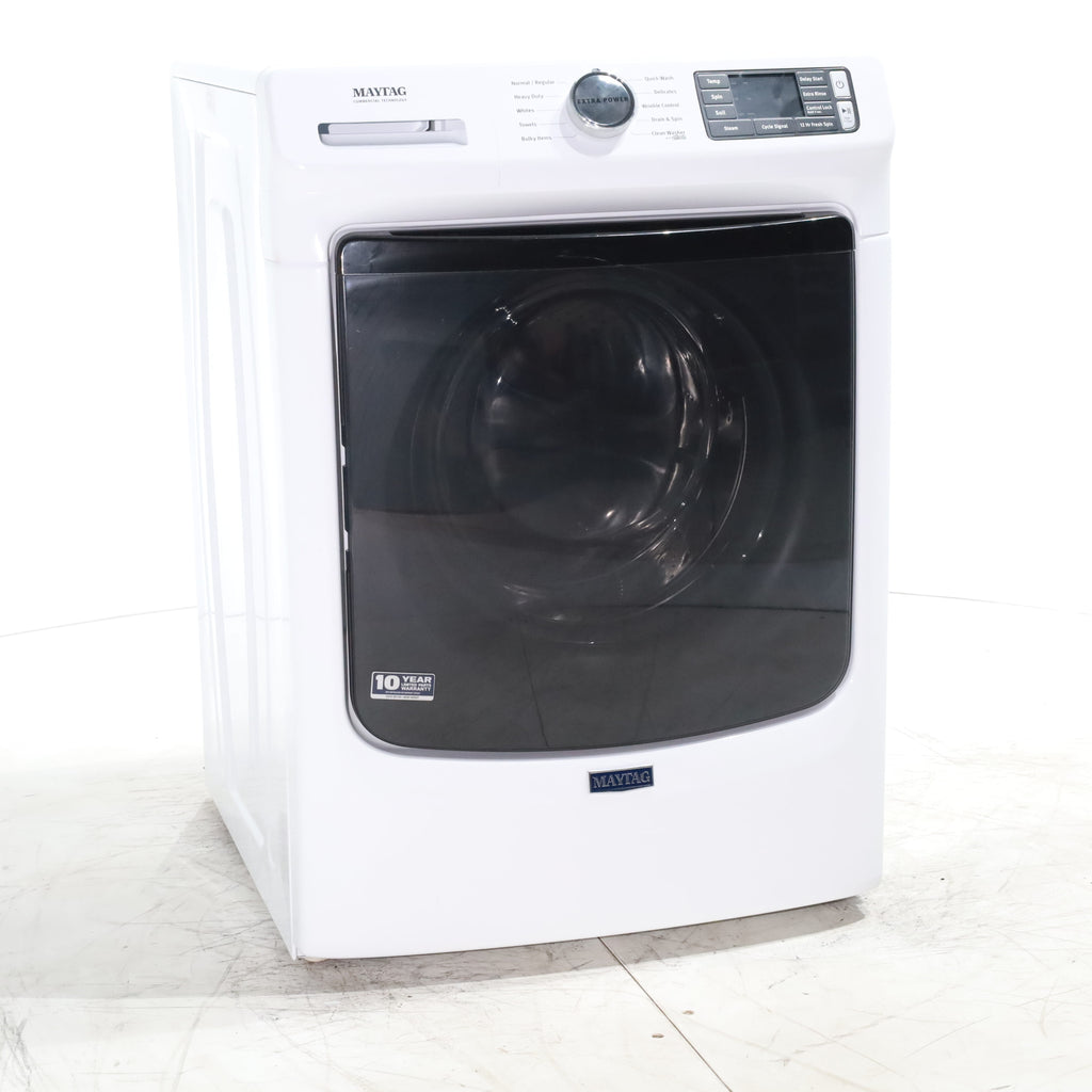 Pictures of Maytag 4.5 cu. ft. White Stackable Front Load ENERGY STAR Washing Machine with 12-Hour Fresh Spin - Scratch & Dent - Minor - Neu Appliance Outlet - Discount Appliance Outlet in Austin, Tx