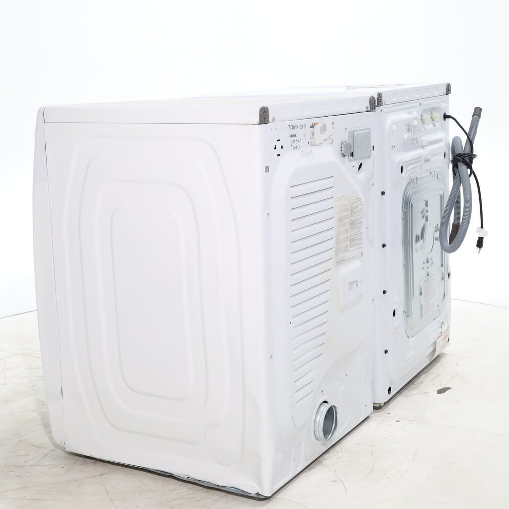 Pictures of ENERGY STAR Samsung 4.5 cu. ft. Front Load Washer with Vibration Reduction and Samsung 7.5 cu. ft. Front Load Electric Dryer with Sensor Dry and Interior Drum Light- Scratch & Dent - Moderate | Major - Neu Appliance Outlet - Discount Appliance Outlet in Austin, Tx