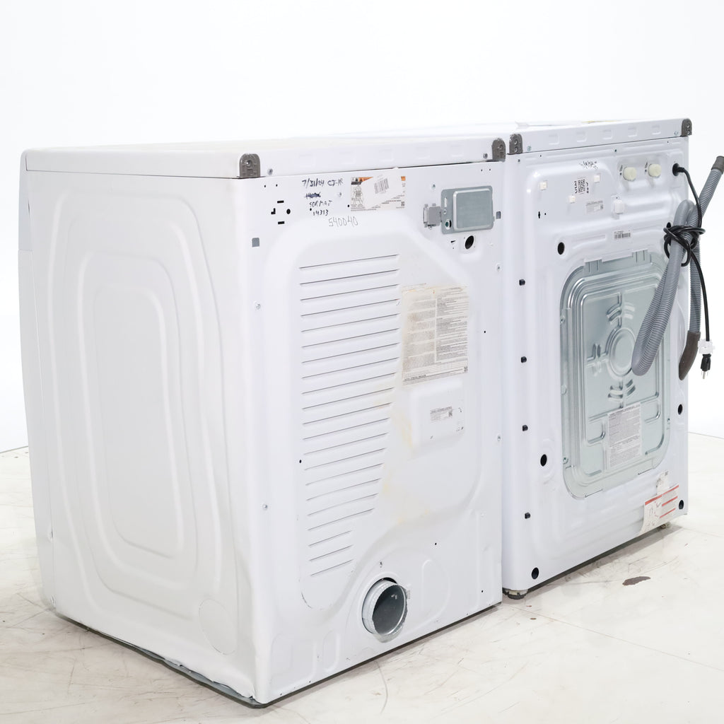 Pictures of ENERGY STAR Samsung 4.5 cu. ft. Front Load Washer with Vibration Reduction and Samsung 7.5 cu. ft. Front Load Electric Dryer with Sensor Dry and Interior Drum Light- Scratch & Dent - Moderate | Major - Neu Appliance Outlet - Discount Appliance Outlet in Austin, Tx
