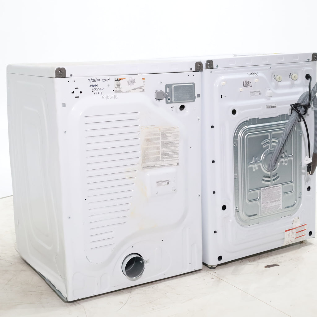 Pictures of ENERGY STAR Samsung 4.5 cu. ft. Front Load Washer with Vibration Reduction and Samsung 7.5 cu. ft. Front Load Electric Dryer with Sensor Dry and Interior Drum Light- Scratch & Dent - Moderate | Major - Neu Appliance Outlet - Discount Appliance Outlet in Austin, Tx