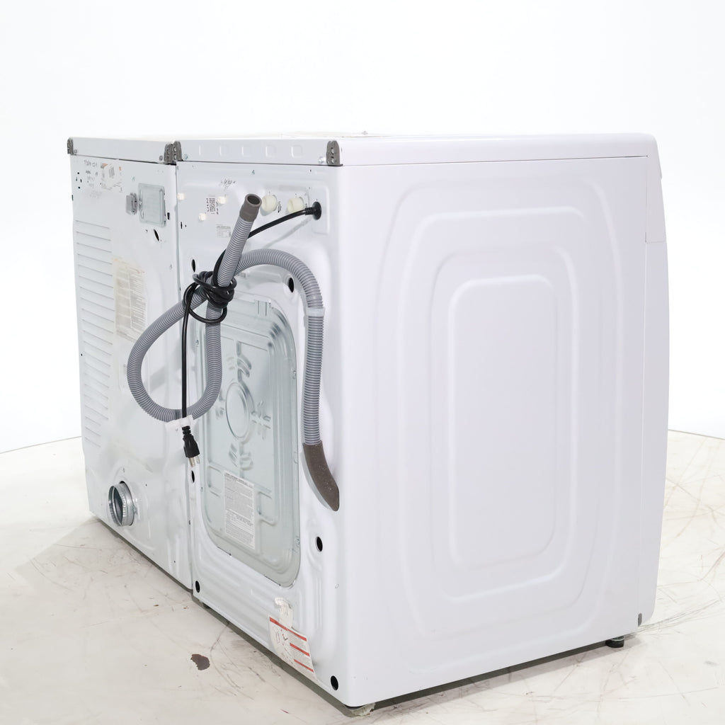 Pictures of ENERGY STAR Samsung 4.5 cu. ft. Front Load Washer with Vibration Reduction and Samsung 7.5 cu. ft. Front Load Electric Dryer with Sensor Dry and Interior Drum Light- Scratch & Dent - Moderate | Major - Neu Appliance Outlet - Discount Appliance Outlet in Austin, Tx