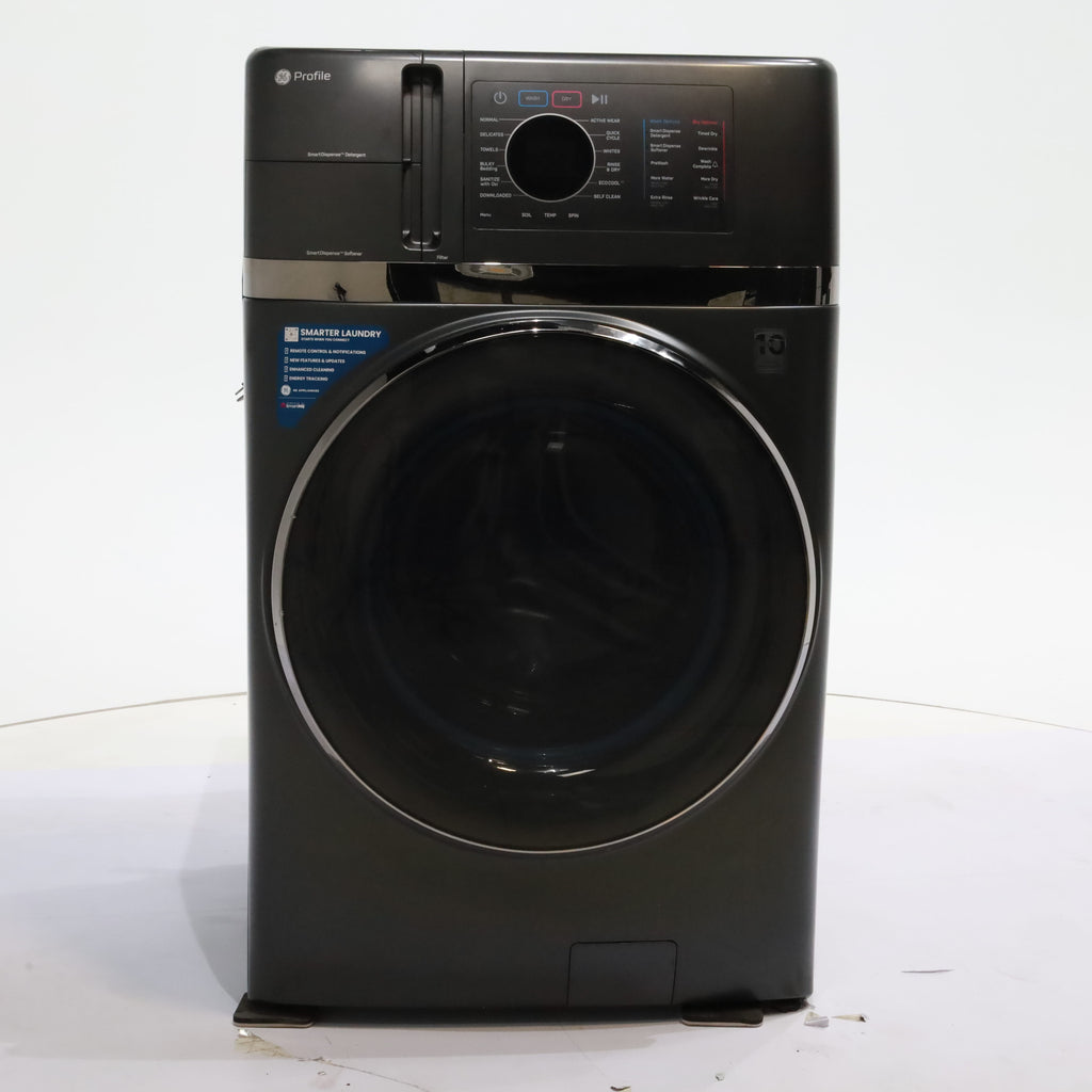 Pictures of Carbon Graphite ENERGY STAR  GE Profile 4.5 cu. ft. Capacity Front Load Combo Washing Machine and Electric Dryer with Ventless Heat Pump Technology - Scratch & Dent - Minor - Neu Appliance Outlet - Discount Appliance Outlet in Austin, Tx