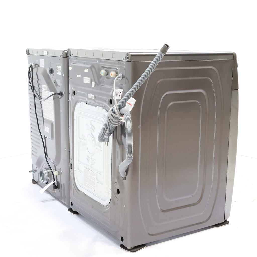 Pictures of Platinum ENERGY STAR Samsung 4.5 cu. ft. Front Load Washer with WiFi Connectivity and Platinum Samsung 7.5 cu. ft. Front Load Gas Dryer with Steam  - Scratch and Dent - Minor - Neu Appliance Outlet - Discount Appliance Outlet in Austin, Tx