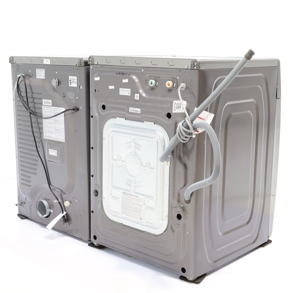 Pictures of Platinum ENERGY STAR Samsung 4.5 cu. ft. Front Load Washer with WiFi Connectivity and Platinum Samsung 7.5 cu. ft. Front Load Gas Dryer with Steam  - Scratch and Dent - Minor - Neu Appliance Outlet - Discount Appliance Outlet in Austin, Tx