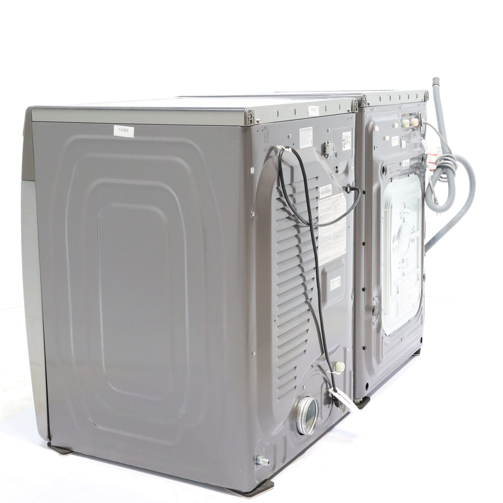 Pictures of Platinum ENERGY STAR Samsung 4.5 cu. ft. Front Load Washer with WiFi Connectivity and Platinum Samsung 7.5 cu. ft. Front Load Gas Dryer with Steam  - Scratch and Dent - Minor - Neu Appliance Outlet - Discount Appliance Outlet in Austin, Tx