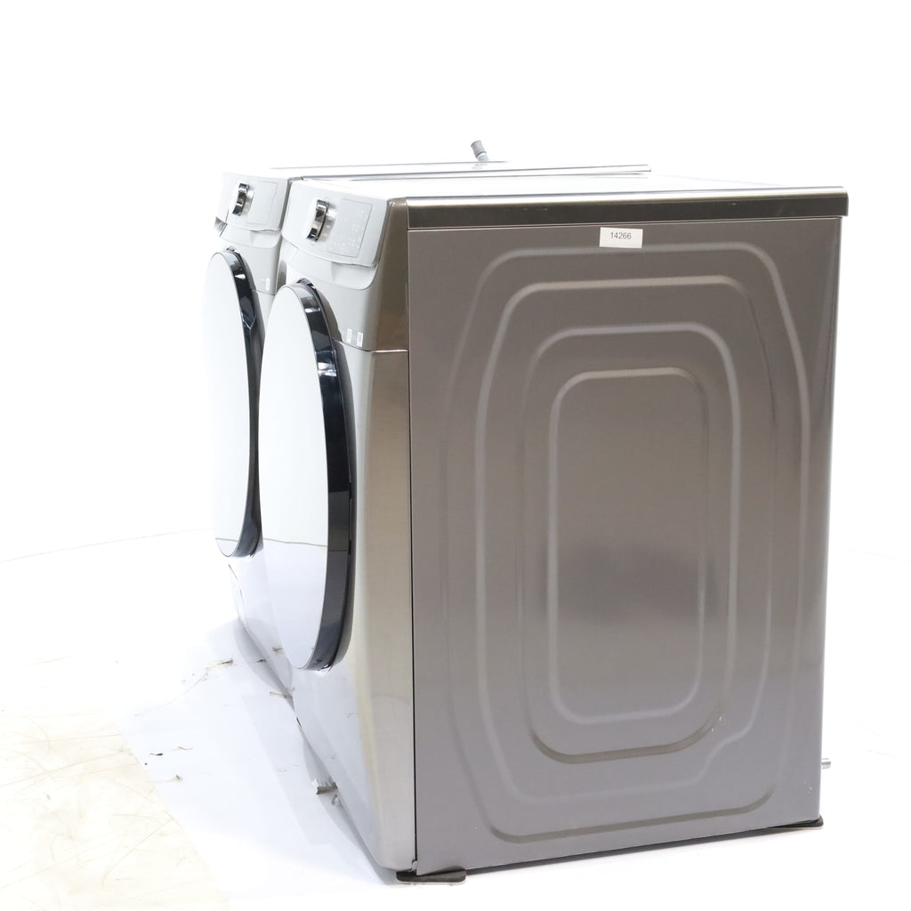 Pictures of Platinum ENERGY STAR Samsung 4.5 cu. ft. Front Load Washer with WiFi Connectivity and Platinum Samsung 7.5 cu. ft. Front Load Gas Dryer with Steam  - Scratch and Dent - Minor - Neu Appliance Outlet - Discount Appliance Outlet in Austin, Tx