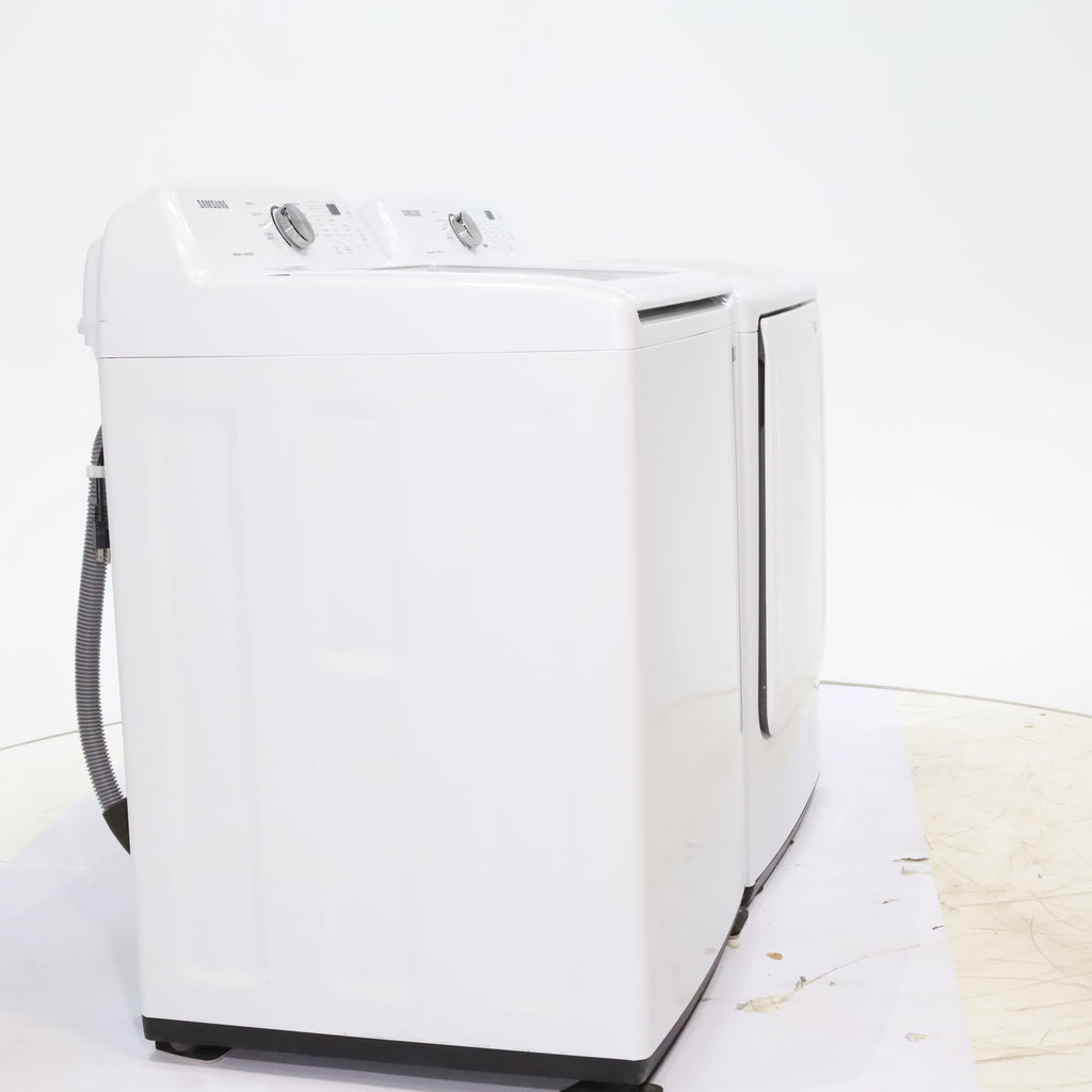 Pictures of Samsung 4.5 cu. ft. Top Load Washer With Vibration Reduction Technology and ENERGY STAR Samsung 7.4 cu. ft. Electric Dryer with Smart Care Technology - Scratch & Dent - Minor - Neu Appliance Outlet - Discount Appliance Outlet in Austin, Tx