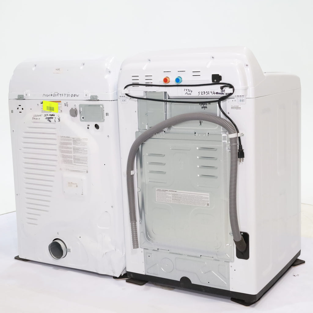 Pictures of Samsung 4.5 cu. ft. Top Load Washer With Vibration Reduction Technology and ENERGY STAR Samsung 7.4 cu. ft. Electric Dryer with Smart Care Technology - Scratch & Dent - Minor - Neu Appliance Outlet - Discount Appliance Outlet in Austin, Tx