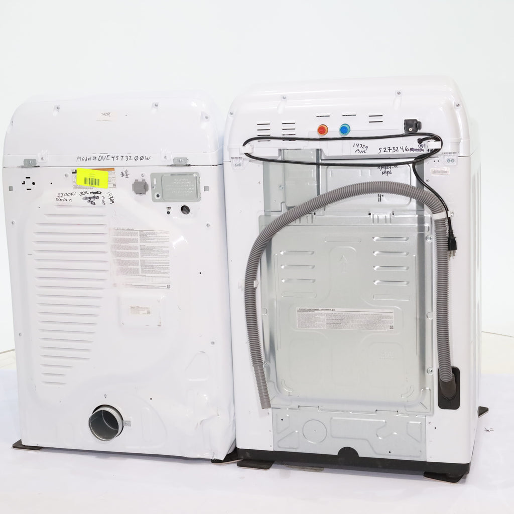 Pictures of Samsung 4.5 cu. ft. Top Load Washer With Vibration Reduction Technology and ENERGY STAR Samsung 7.4 cu. ft. Electric Dryer with Smart Care Technology - Scratch & Dent - Minor - Neu Appliance Outlet - Discount Appliance Outlet in Austin, Tx