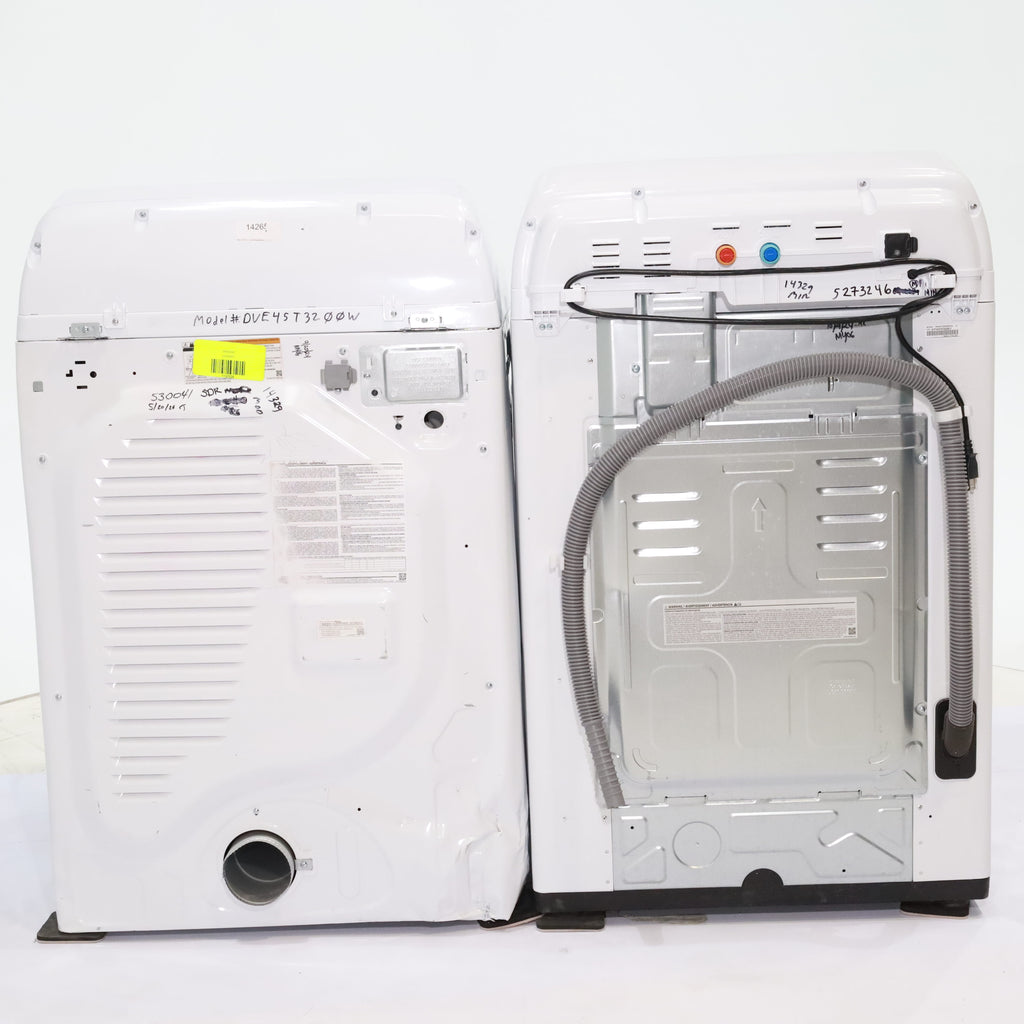 Pictures of Samsung 4.5 cu. ft. Top Load Washer With Vibration Reduction Technology and ENERGY STAR Samsung 7.4 cu. ft. Electric Dryer with Smart Care Technology - Scratch & Dent - Minor - Neu Appliance Outlet - Discount Appliance Outlet in Austin, Tx