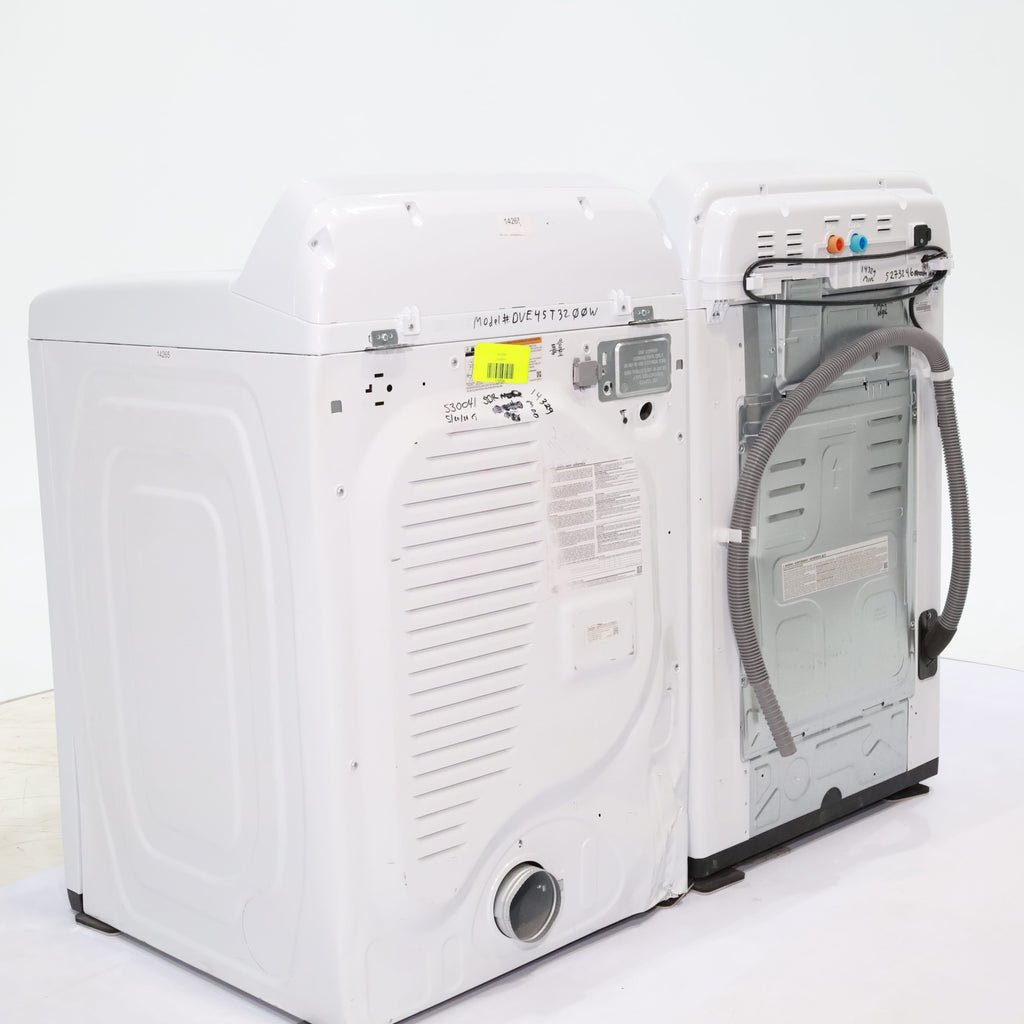 Pictures of Samsung 4.5 cu. ft. Top Load Washer With Vibration Reduction Technology and ENERGY STAR Samsung 7.4 cu. ft. Electric Dryer with Smart Care Technology - Scratch & Dent - Minor - Neu Appliance Outlet - Discount Appliance Outlet in Austin, Tx