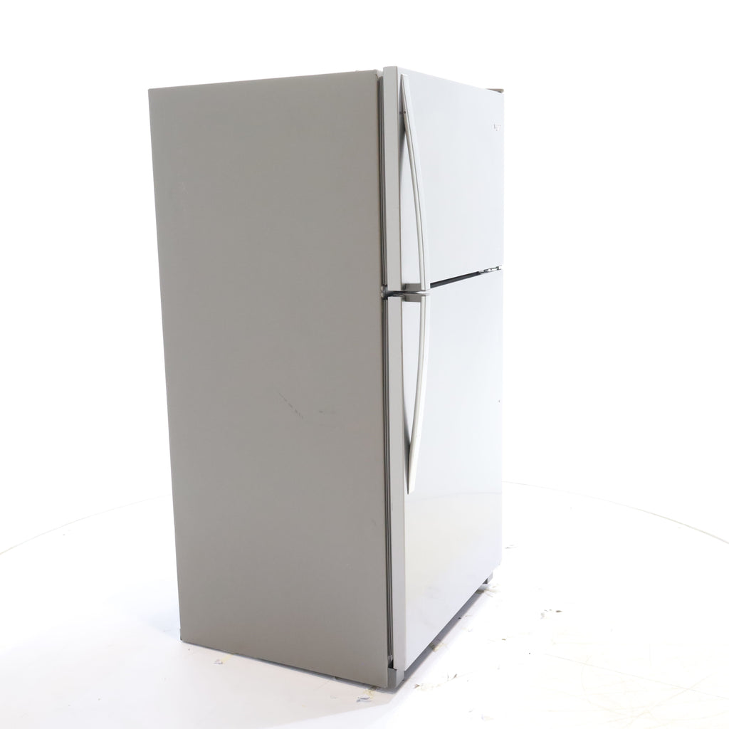 Pictures of 33" Wide Fingerprint-Resistant Stainless Steel Whirlpool 20.5 cu. ft. Top Freezer Refrigerator with Flexi-Slide Bin - Scratch & Dent - Minor - Neu Appliance Outlet - Discount Appliance Outlet in Austin, Tx