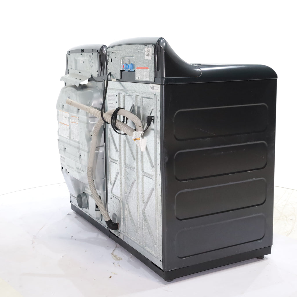 Pictures of Diamond Gray ENERGY STAR GE 5.0 cu. ft. Top Load Washing Machine with Water Station and ENERGY STAR GE 7.4 cu. ft. Steam Electric Dryer with My Cycle - Certified Refurbished - Neu Appliance Outlet - Discount Appliance Outlet in Austin, Tx