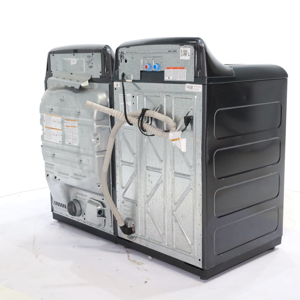 Pictures of Diamond Gray ENERGY STAR GE 5.0 cu. ft. Top Load Washing Machine with Water Station and ENERGY STAR GE 7.4 cu. ft. Steam Electric Dryer with My Cycle - Certified Refurbished - Neu Appliance Outlet - Discount Appliance Outlet in Austin, Tx