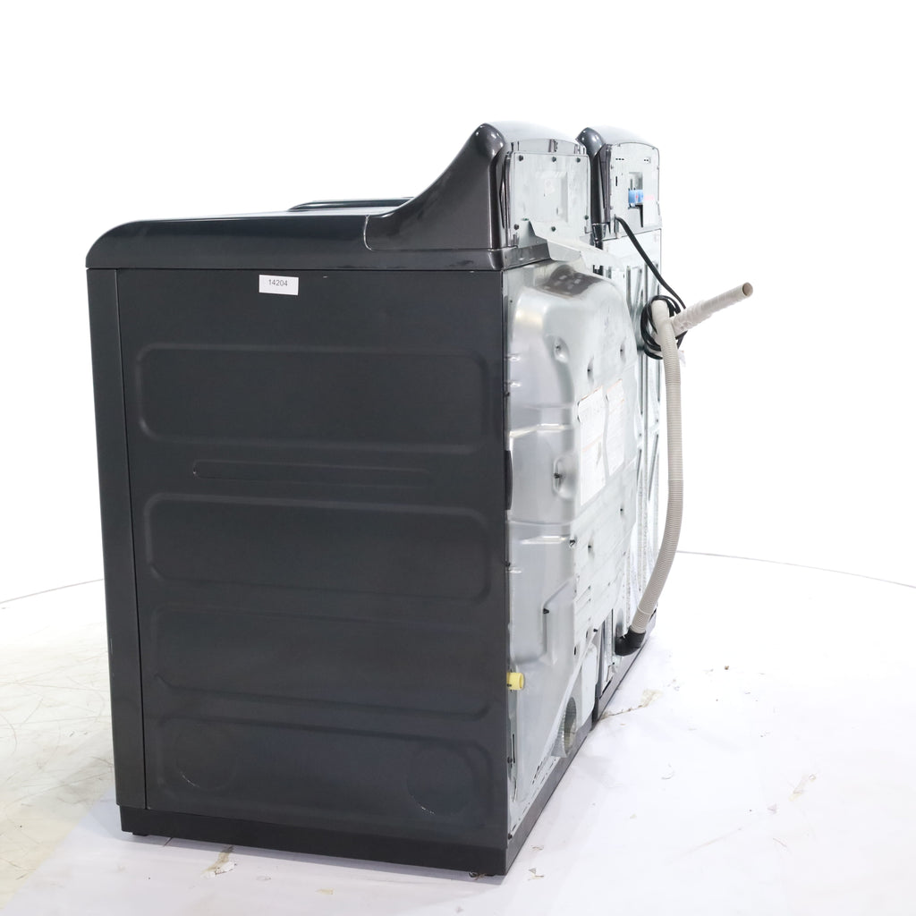 Pictures of Diamond Gray ENERGY STAR GE 5.0 cu. ft. Top Load Washing Machine with Water Station and ENERGY STAR GE 7.4 cu. ft. Steam Electric Dryer with My Cycle - Certified Refurbished - Neu Appliance Outlet - Discount Appliance Outlet in Austin, Tx